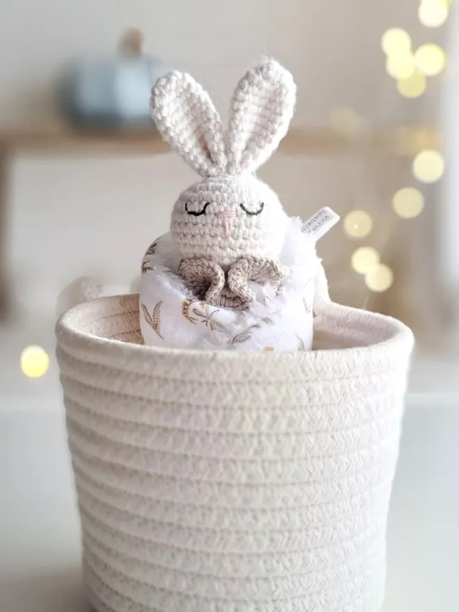 Personalised Beige Bunny Snuggle Comforter