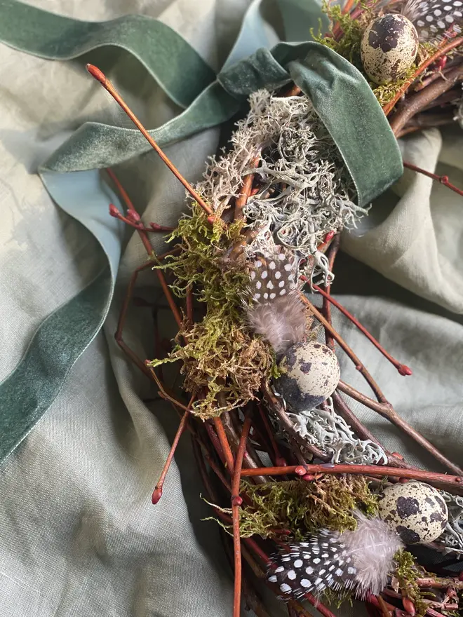 Easter Birch Nest Wreath