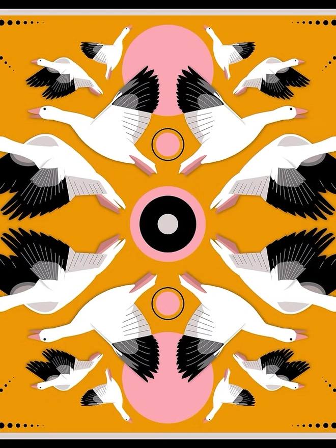 'Wild Geese' Pocket Square 