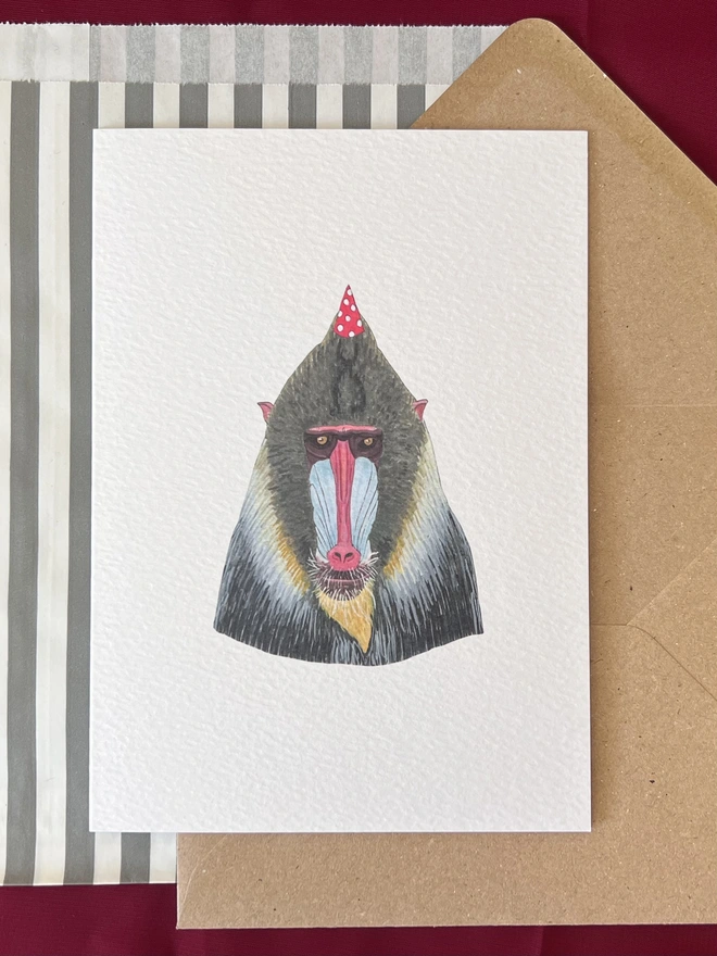 Party Baboon Card