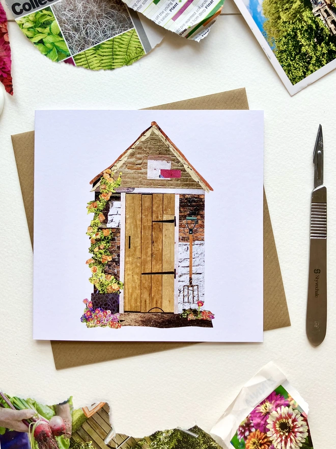 Brick Garden Shed Card
