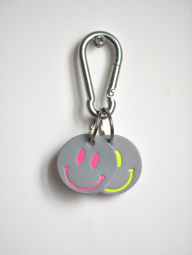 2 smiley keyrings