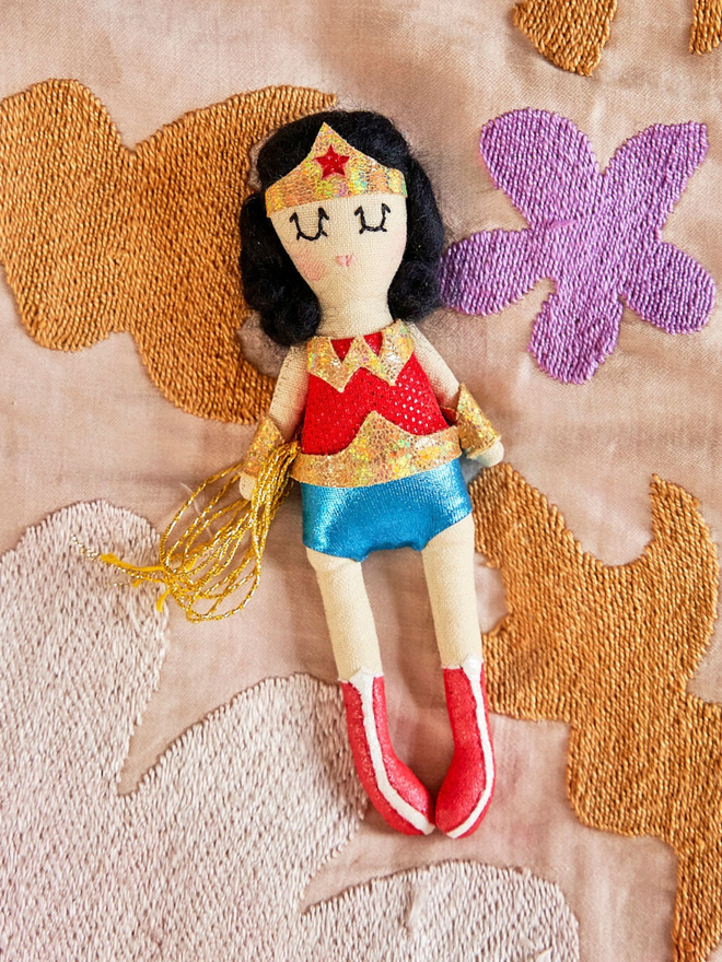 Wonder woman vintage inspired mini decorative icon doll