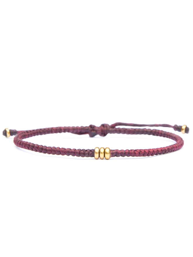 wine red minimal bracelet