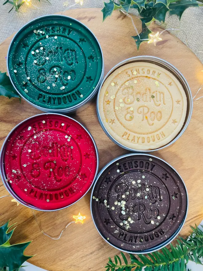 Christmas Sensory Playdough Collection (Pack Of 4)