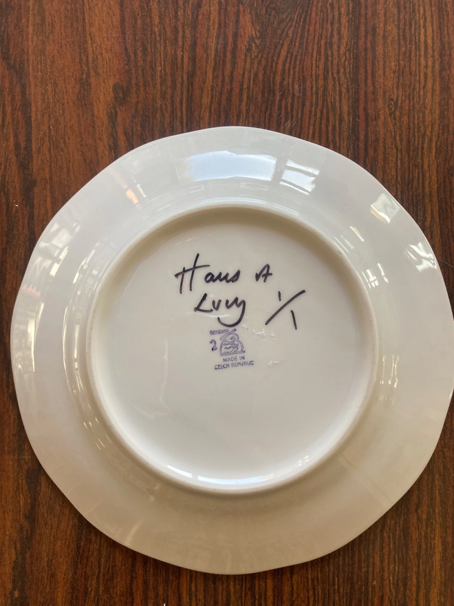 Vintage plate, haus of Lucy, Wendy's, Wendy's plate, hand printed plate, vintage Wendy's plate, original, one-off, art, gift, present, fast food
