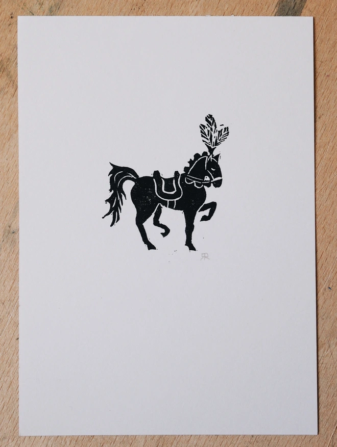circus horse tiny lino