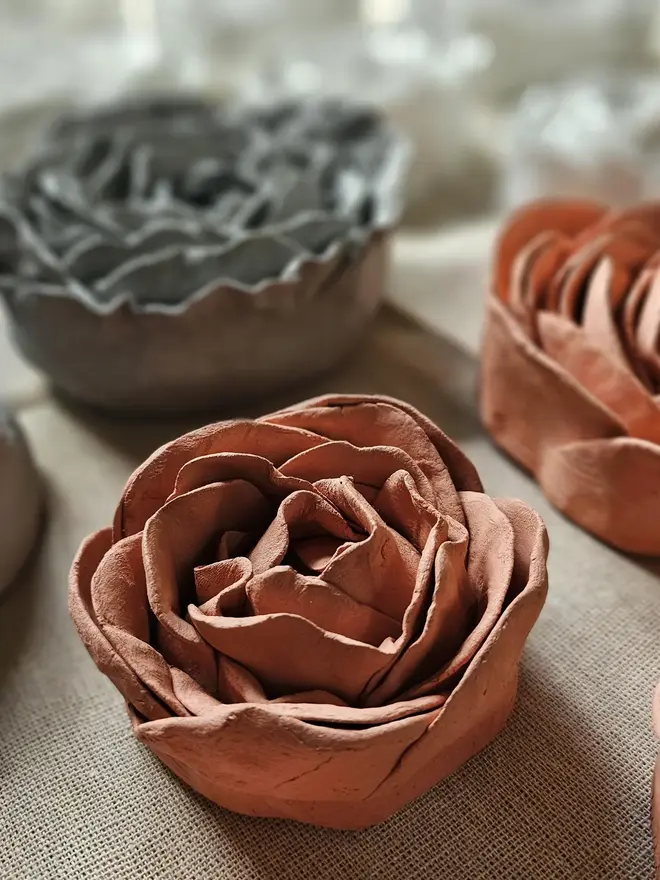 handmade clay peony flower peonies 3d flower wall sculpture gift for her anniversary Mother’s Day birthday Christmas 
