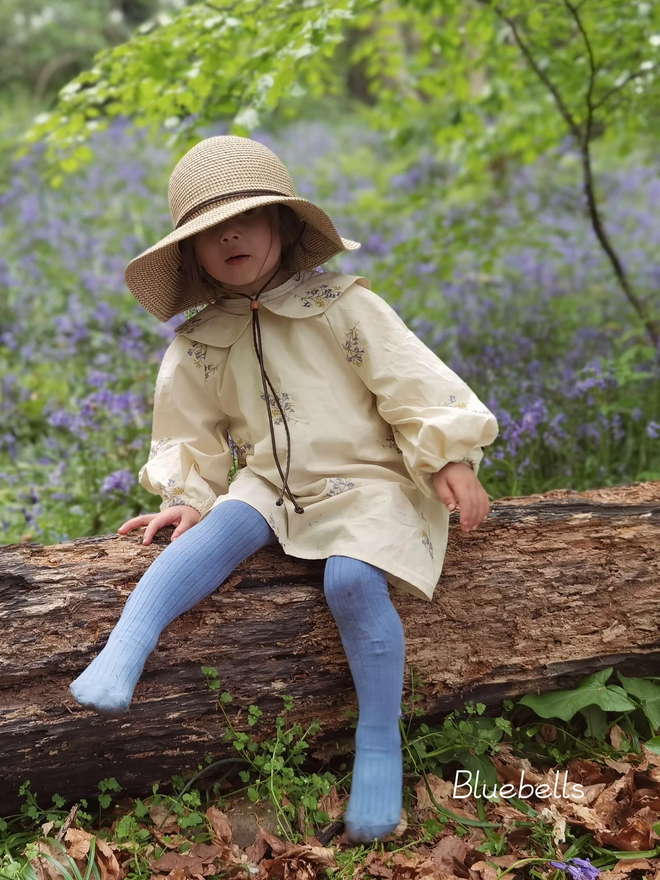 embroidered blouse dress bluebells