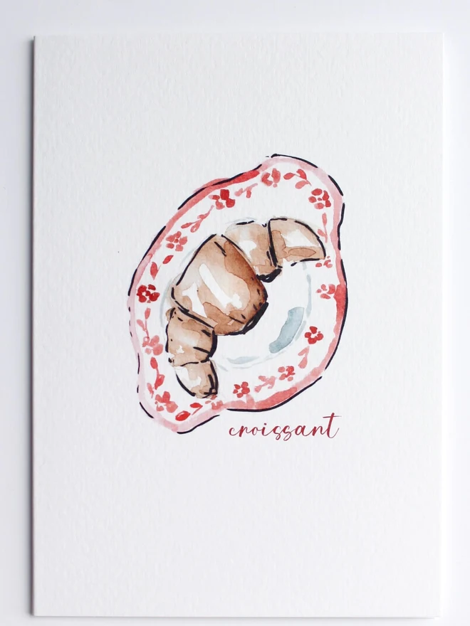 Croissant Greeting Card 