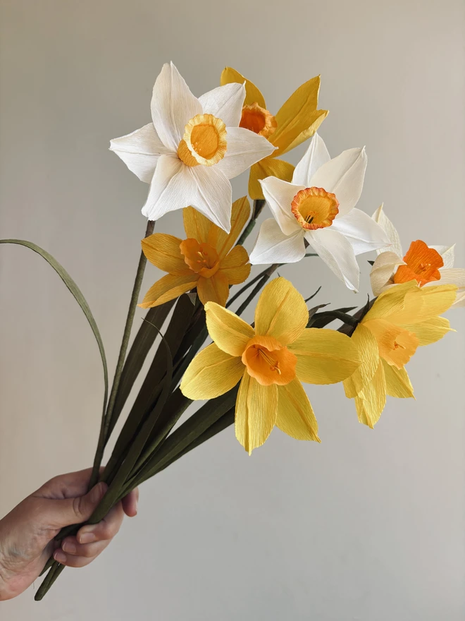 bouquet of paper daffodils