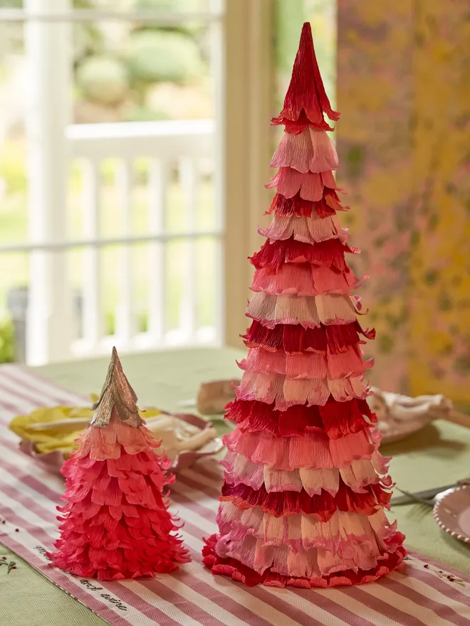 Crepe paper Christmas tree