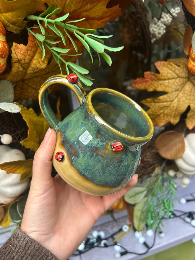 Ladybird Mug Moss