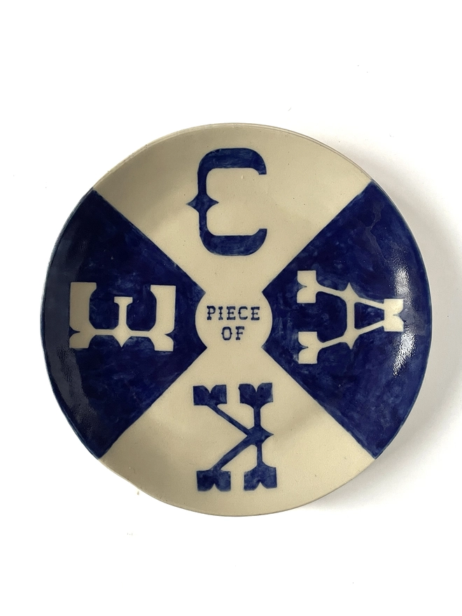 Piece of cake blue Plate