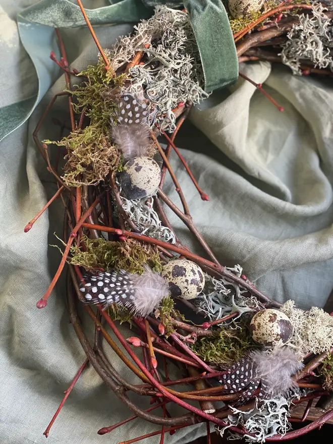 Easter Birch Nest Wreath