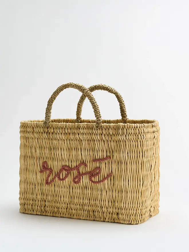 La Ponche Rosé Reed Basket