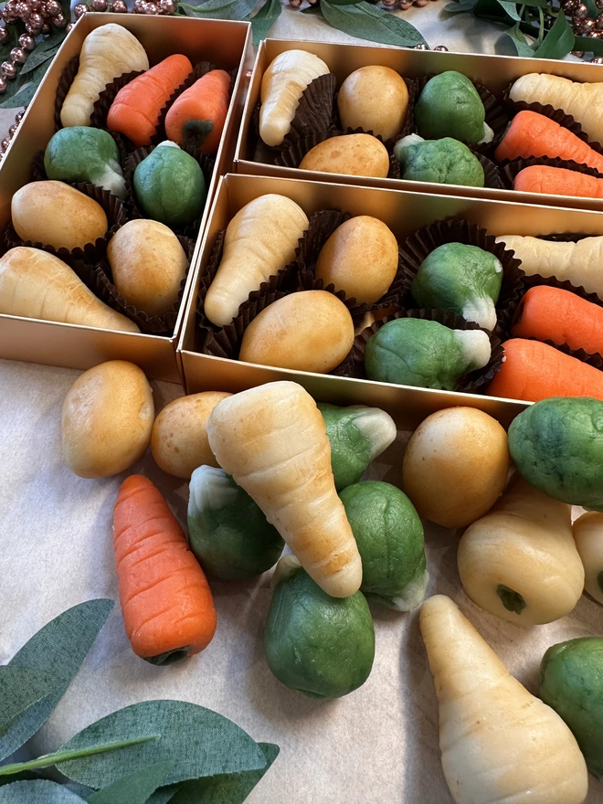Marzipan Christmas Dinner Veg