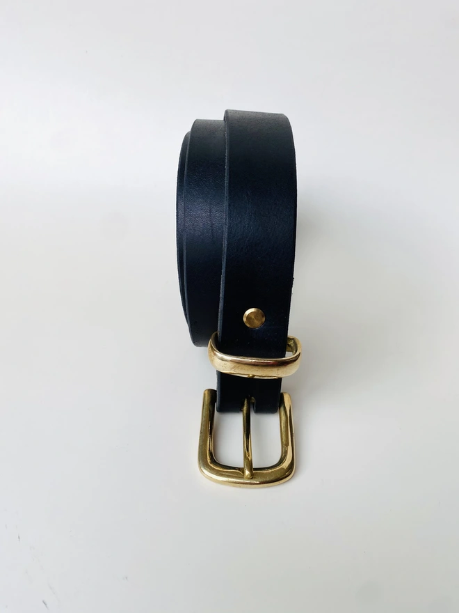 Black leather belt