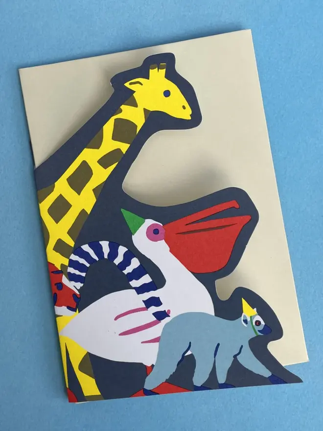 Animal Concertina Card
