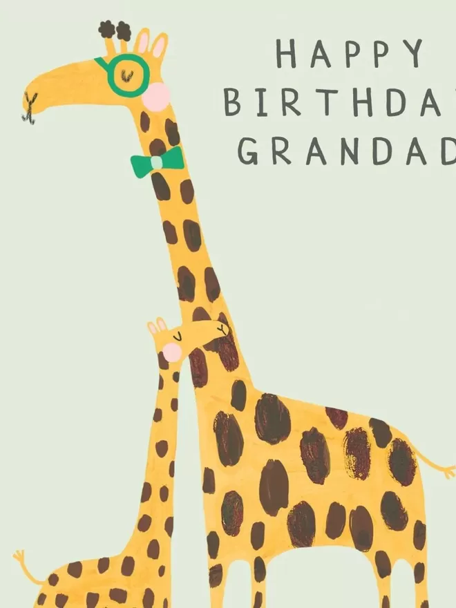 Giraffe Grandad Birthday Card
