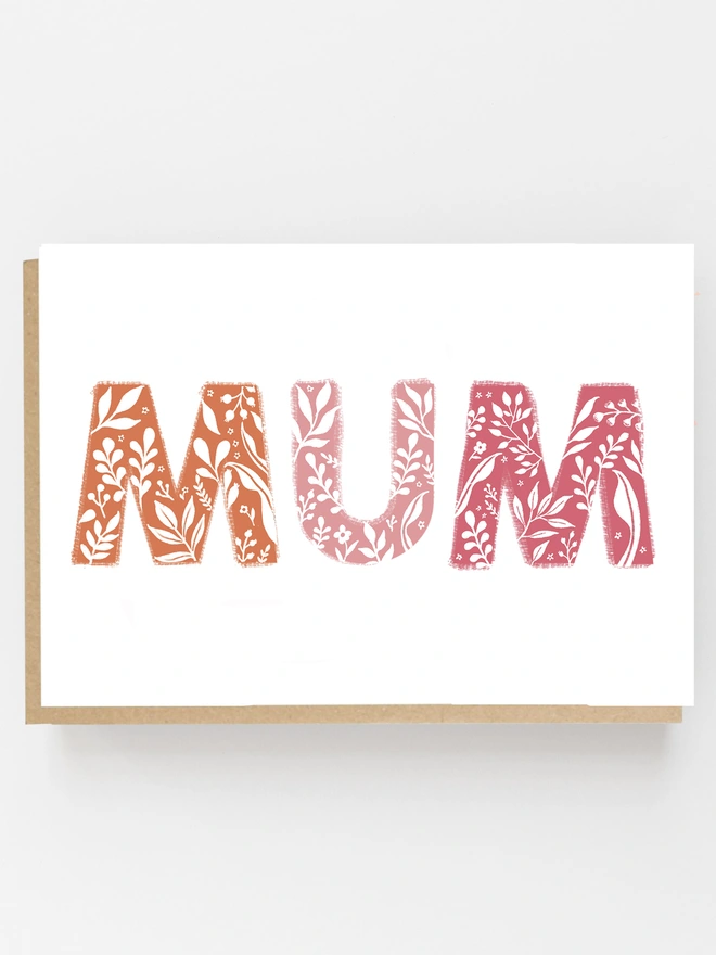 mum floral card