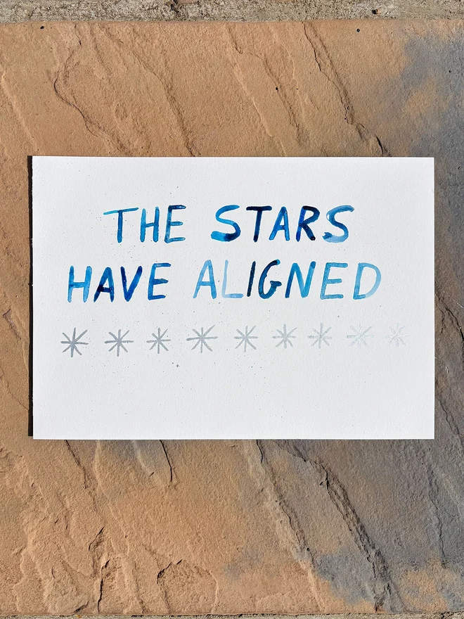The Stars Have Aligned original artwork in watercolour and ink