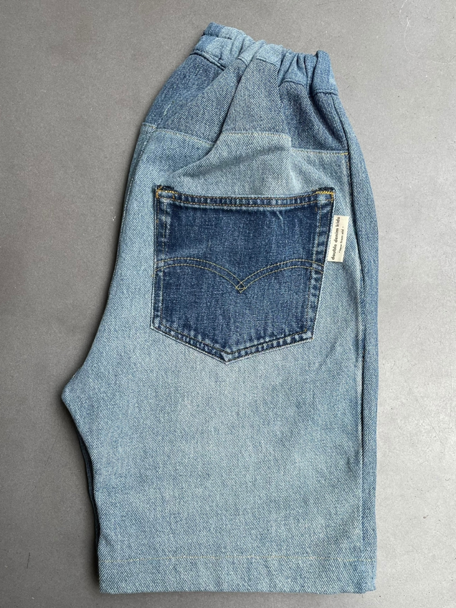 Handmade Kids Recycled Denim Shorts 