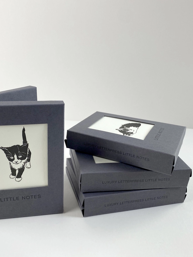 Spine of luxury letterpress printed gift box that is lovingly printed in the UK 