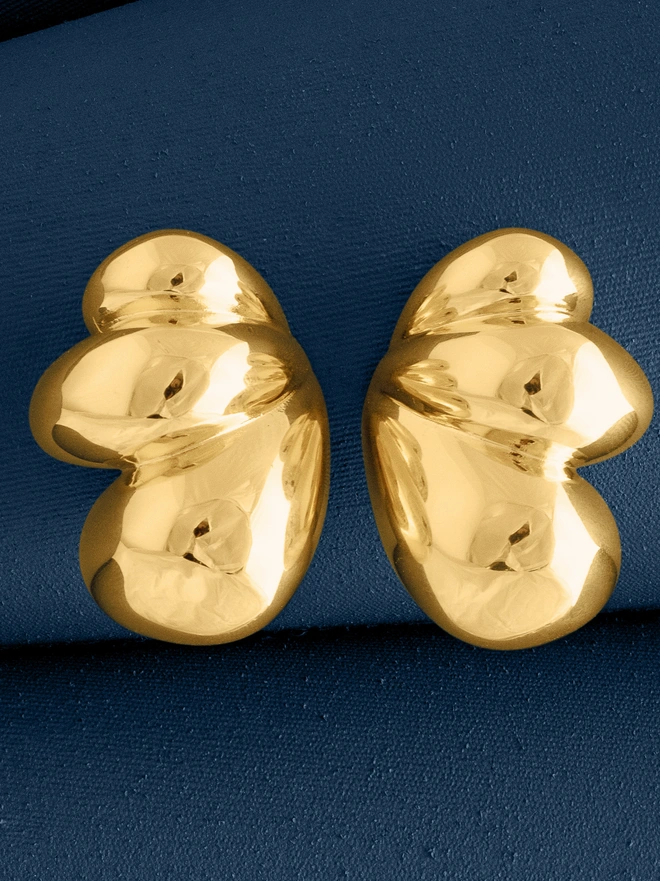 Loel Gold Puffy Wing Earrings