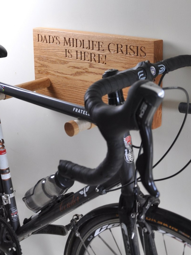 Personalised Oak Bike Rack