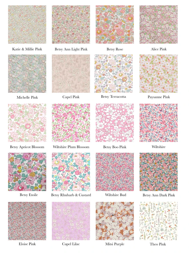 Liberty Print options pink