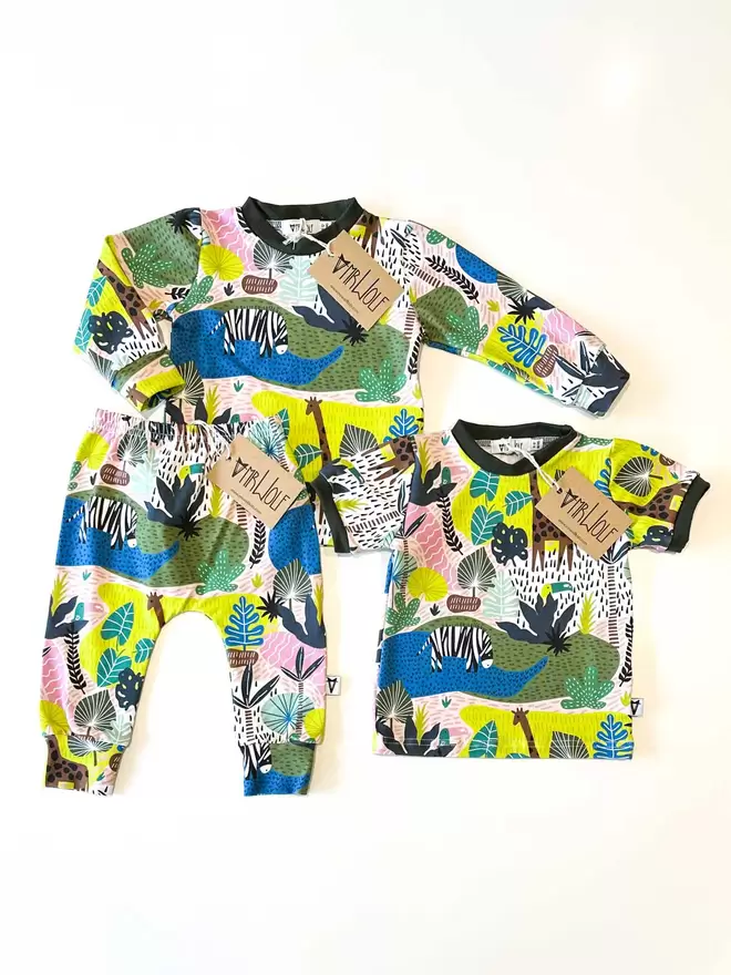 baby and toddler jungle print clothing 