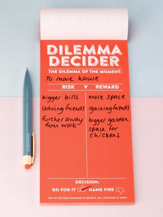 Dilemma Decider Notepad