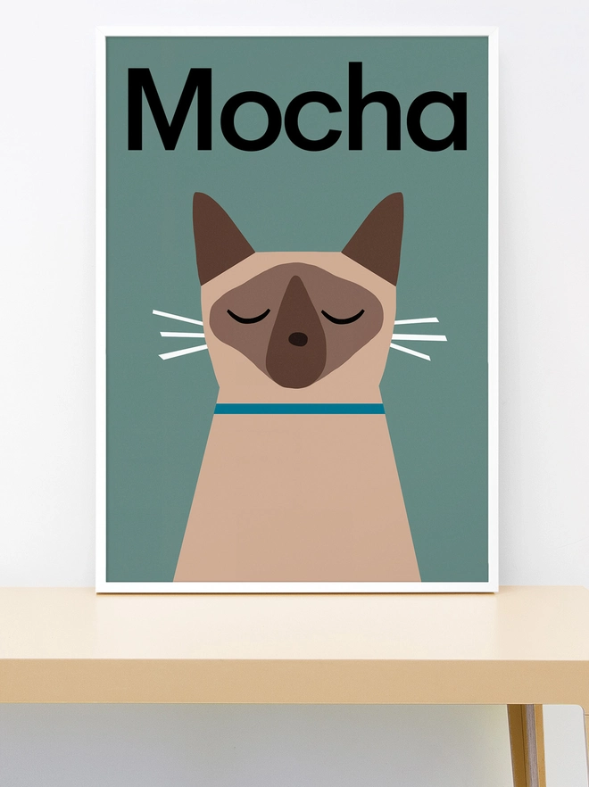 Personalised Siamese Cat Picture