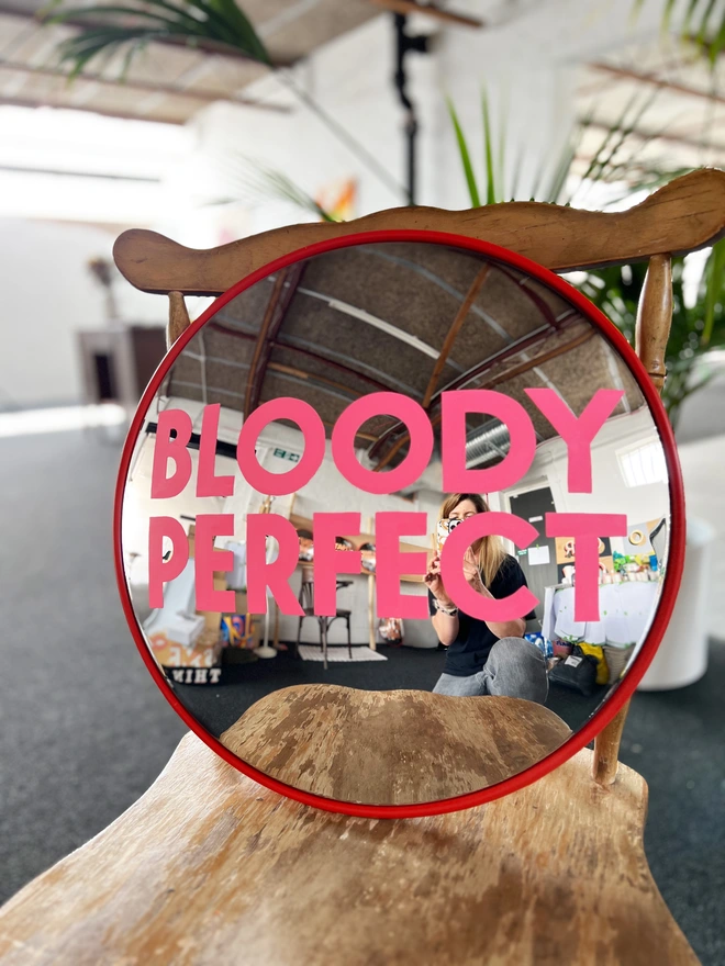 Convex painted mirror bloody perfect 