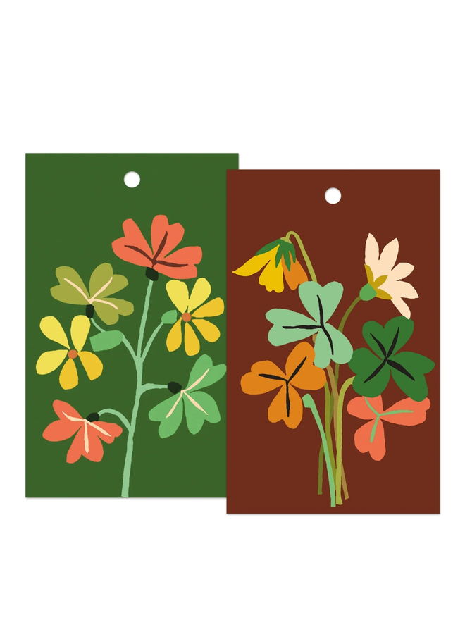 illustrated wood sorrel gift tag pack
