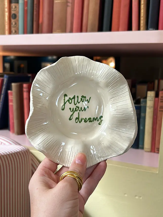 'Follow Your Dreams' Mini Ceramic Plate