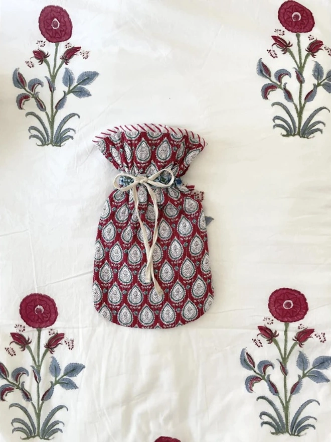 Red Hot Water Bottle Cover