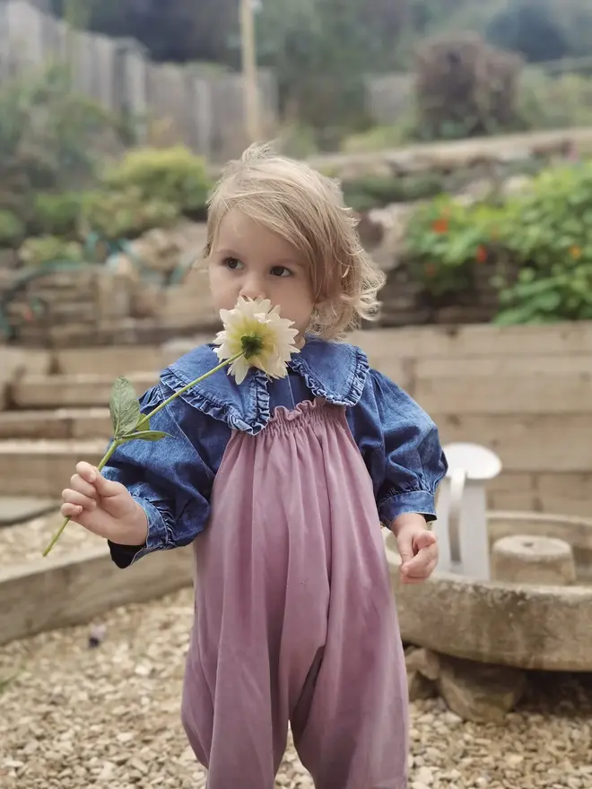 Kids' Organic Cotton Jersey Dungarees Hero Image