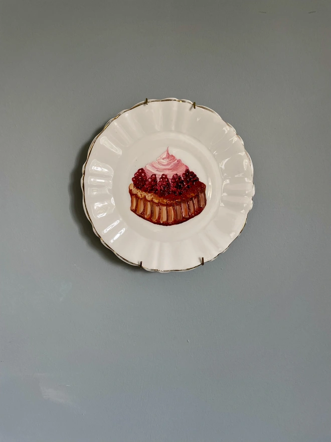 tart painting on plate