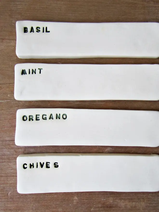 Ceramic Herb Plant Markers