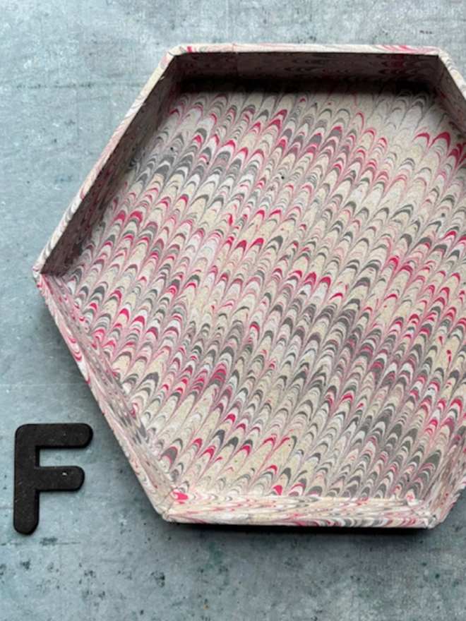 Hexagonal Large Trinket Tray. A trinket tray in F
