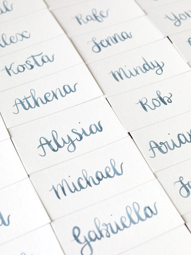 hand painted name card