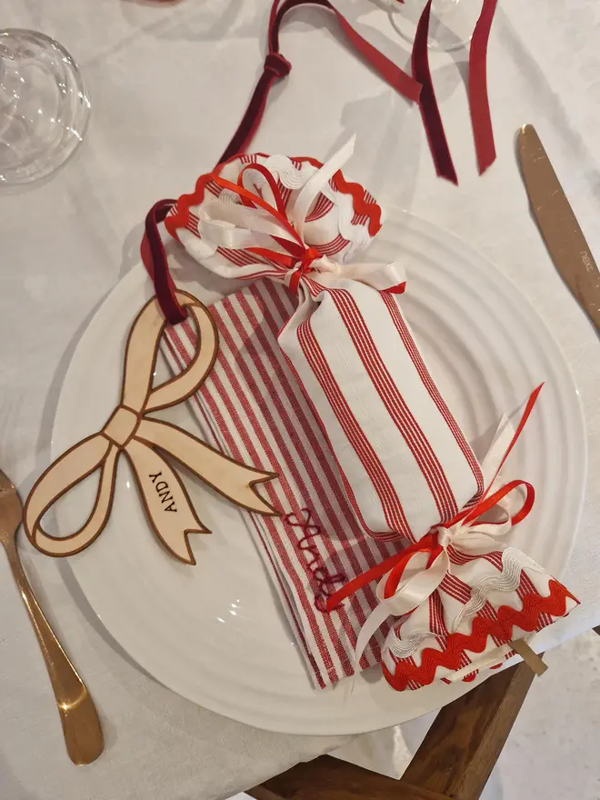 Personalised Hand Embroidered Name Napkins 