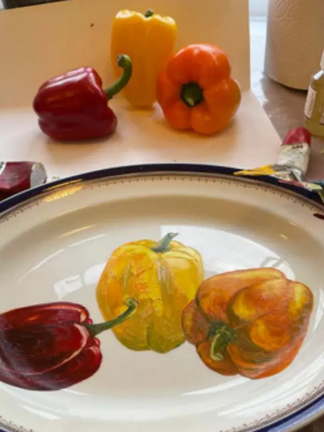 Still life study in the studio.