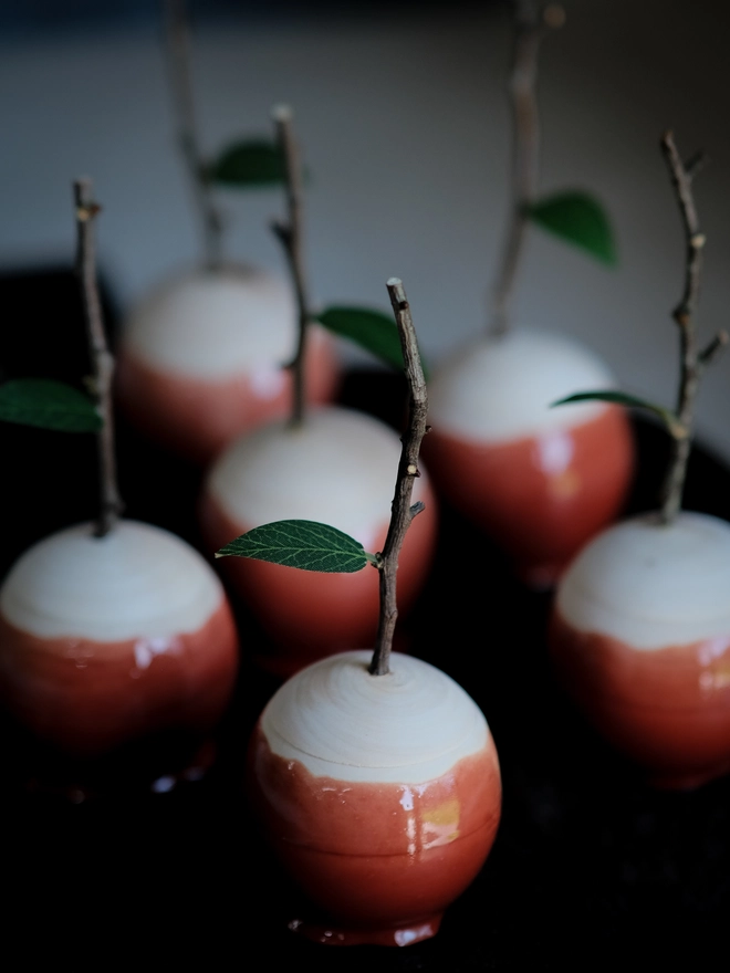 Autumn Decoration Wooden Toffee Apple