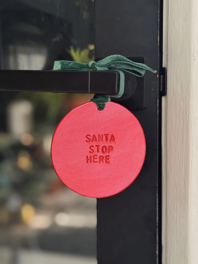 Christmas Santa Stop Here Tag