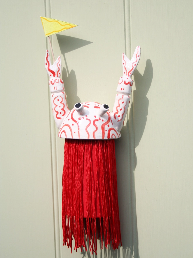 lobster wall hanging handmade ceramic seaside creature