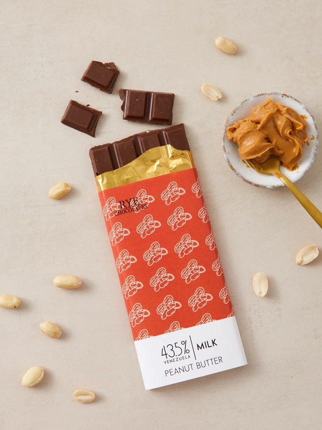 Peanut Butter Milk Chocolate Bar - 43.5% Venezuelan