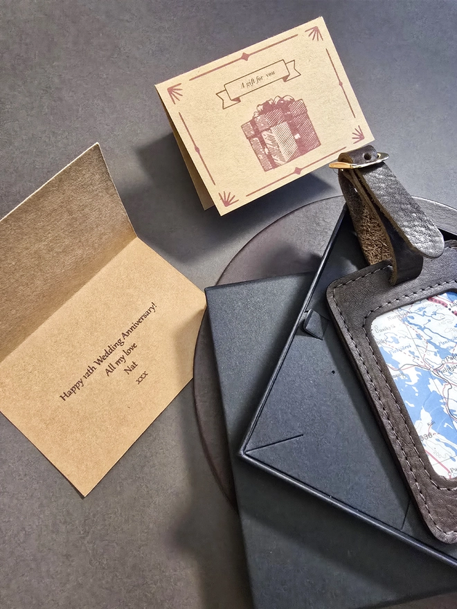 natthakur gift box gift card with a personalised gift message vintage style 